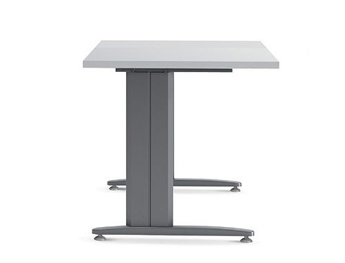 Mesa de escritorio rocada metal 2001ac02 aluminio /cinza 140x80 cm , Rocada , 73037 , 8427951990341
